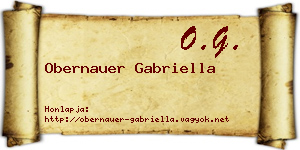 Obernauer Gabriella névjegykártya